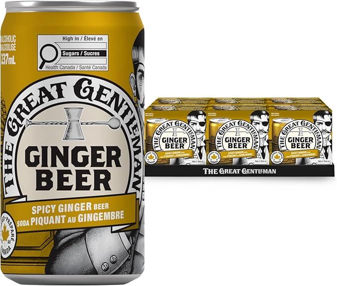 Everleaf bergamot mule cocktail mocktail featuring The Great Gentleman Ginger Beer can.