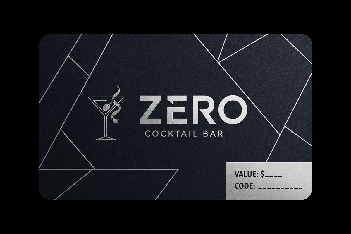 GIFT CARD FOR ZERO COCKTAIL BAR