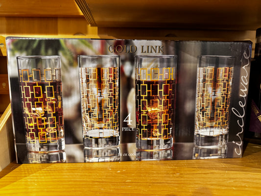 Gold Link Glasses - ZERO Cocktail Bar