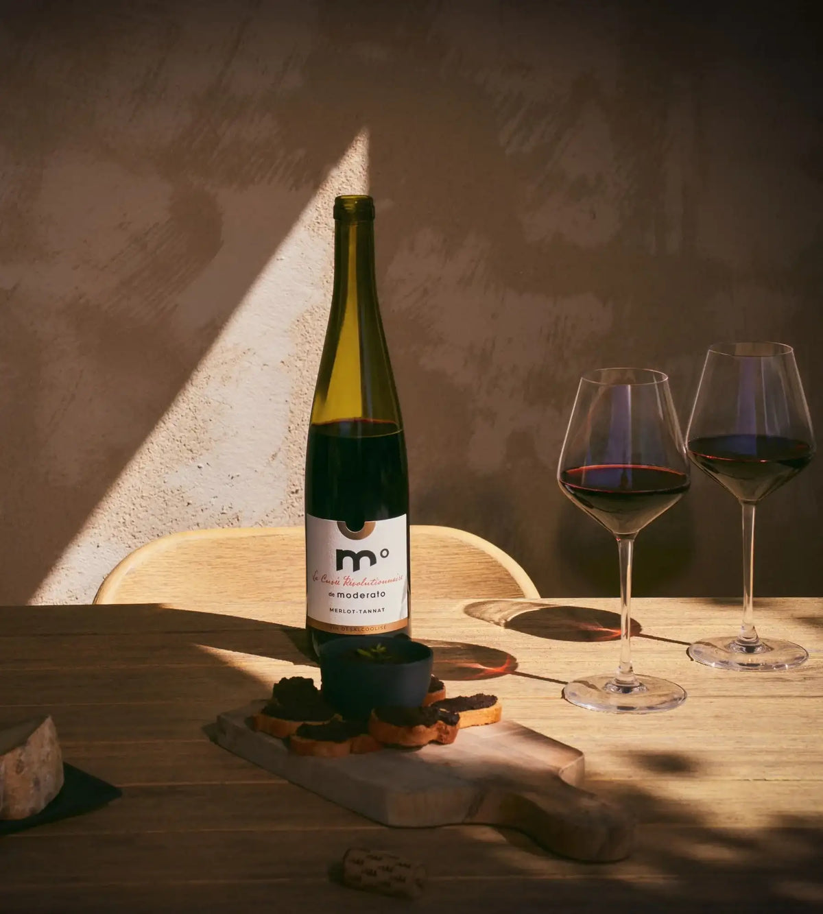 Le Moderato Merlot-Tannat Blend non alcoholic