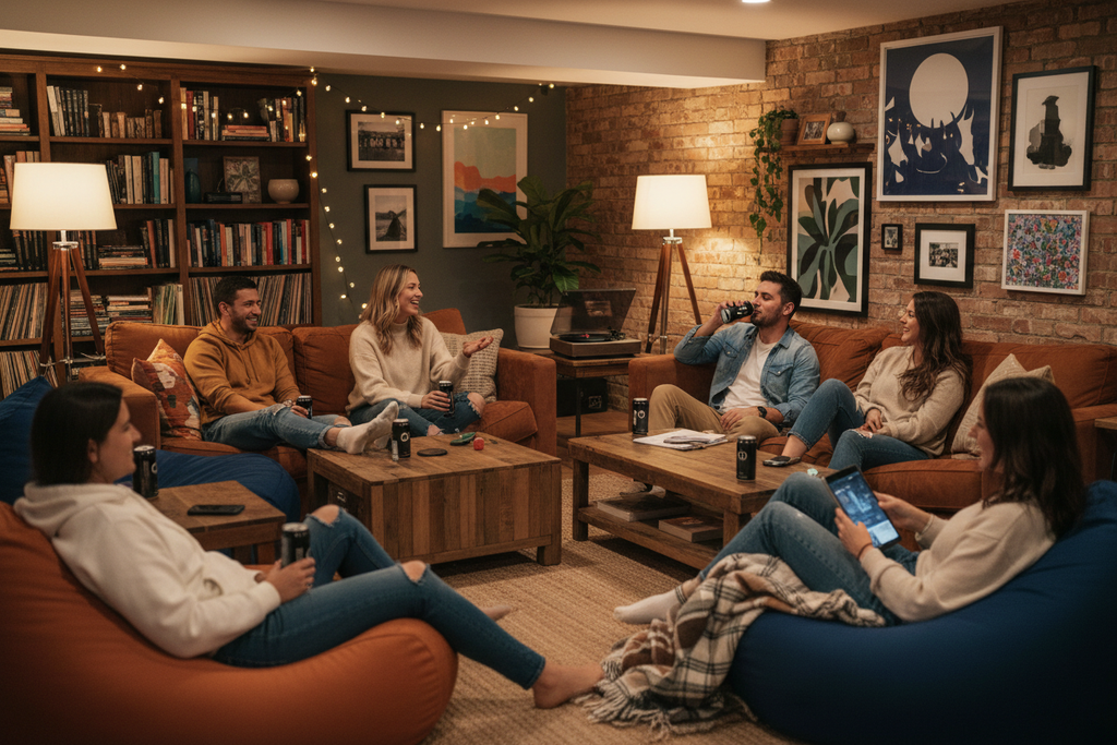 socializing in a more relaxed place