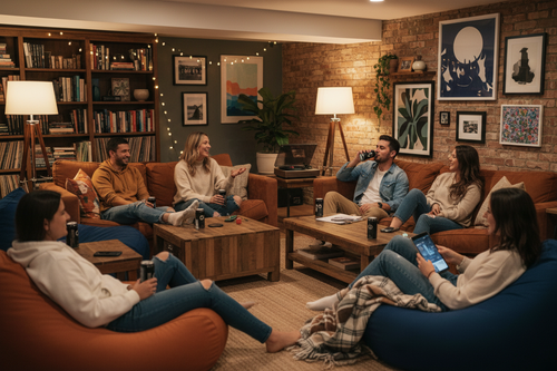 socializing in a more relaxed place